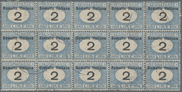 Italienisch-Somaliland - Portomarken: 1926, Postage Due 2 Lire Block Of 15 And 10 Lire Block Of 24 A - Somalie