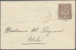Mauritius: 1910/1919. Calling Card Size Small Postal Stationery Envelope 2c Brown Addressed To Moka - Maurice (...-1967)