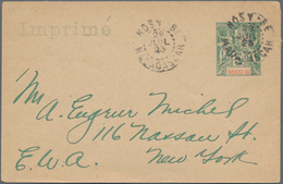 Nossi-Be: 1892 Backside Uprated Postal Stationery Envelope Sent 1923 As Printed Matter From Nosy-Bé - Sonstige & Ohne Zuordnung