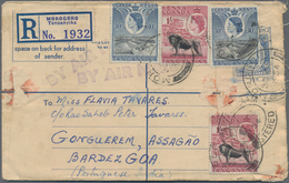 Ostafrikanische Gemeinschaft: 1953/54 Two Uprated Registered Postal Stationery Envelopes From Morogo - British East Africa