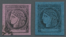 Argentinien - Provinzen: Corrientes: 1860, 3 C. Blue Without Gum A Little Thin And 3 C. Rose Used In - Corrientes (1856-1880)