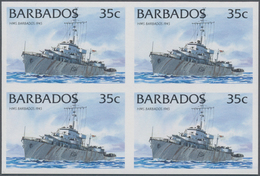 Barbados: 1994/1999. IMPERFORATE Block Of 4 (type I Without Year) For The 35c Value Of The Definitiv - Barbades (1966-...)
