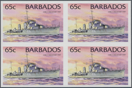 Barbados: 1994/1999. IMPERFORATE Block Of 4 (type I Without Year) For The 65c Value Of The Definitiv - Barbades (1966-...)