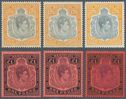 Bermuda-Inseln: 1938/1953, KGVI High Value Definitives Lot With 19 Stamps From 2s. To 1pd. Incl. Dif - Bermuda