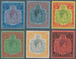 Bermuda-Inseln: 1938/1953, KGVI High Value Definitives Complete Simplified Set Of Six 2s. To 1pd., M - Bermudas