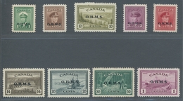 Canada - Dienstmarken: 1949, Official Stamps, First Surcharge Series Mint Never Hinged In Excellent - Surchargés