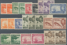 Kaiman-Inseln / Cayman Islands: 1938/1948, KGVI Pictorial Definitives Complete Set Of 14 And Additio - Kaimaninseln