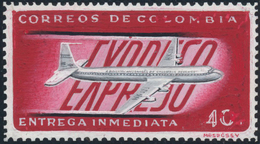 Kolumbien: 1963, "ARTWORK" Very Scarce Handpainted ESSAY (stampsized) For A 40 C. Airmail-Express-St - Colombie