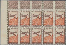 Reunion: 1938, Airmail Issue ‚airplane Over Mountains‘ (6.65fr.) Brown/red With MISSING DENOMINATION - Neufs