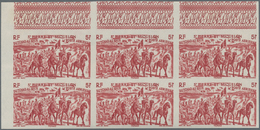 St. Pierre Und Miquelon: 1946, Du Chad Au Rhin, 5fr.-50fr., Complete Set Of Six Values In Imperforat - Autres & Non Classés