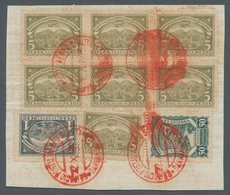 SCADTA - Allgemeine Auslandsausgabe: 1923; Sieben Exemplare Der 5 Pesos Olivgrün, Darunter Ein Sechs - Autres - Amérique