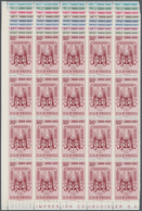 Venezuela: 1952, Coat Of Arms 'LARA‘ Airmail Stamps Complete Set Of Nine In Blocks Of 20 From Lower - Venezuela