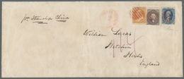 Vereinigte Staaten Von Amerika: 1862, Very Attractive Transatlantic Cover "three Color Franking" Wit - Neufs