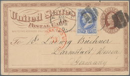 Vereinigte Staaten Von Amerika - Ganzsachen: 1873, Stationery Card 1 C Red-brown Uprated Franklin 1 - Other & Unclassified