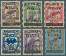 Albanien: 1919 - Freimarkenausgabe Stempelmarken Mit Kontrollaufdruck III - Inklusive Adler Type II - Albania