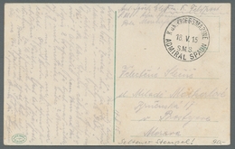 Bosnien Und Herzegowina - Stempel: Kuk KRIEGSMARINE S.M.S. ADMIRAL SPAUN, 1915, Crystal-clear Rare S - Bosnia And Herzegovina