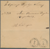 Bulgarien: 1879, Registered Official Letter From Lom Palanka To Sofia, Clearly Oblit. By Two Strikes - Covers & Documents