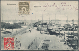Dänemark: 1906, Picture Postcard Copenhagen Harbour From Lyngby Via Dar Es Salaam To Lake Tanganyika - Briefe U. Dokumente