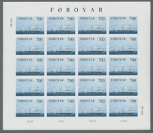 Dänemark - Färöer: 1983, "steamships Imperforated" Each As Mint Miniature Sheet Of 20 Values In Perf - Färöer Inseln
