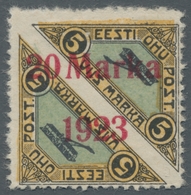 Estland: 1923, "20 Mk. On 5 Mk. Perforated", Unused Value Of Rare Variant In Perfect Condition, Exp. - Estonie