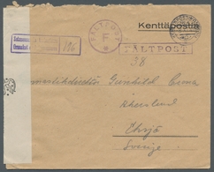 Finnland: 1941, FÄLTPOST F, Clear On Field Letter Of A Swedish Volunteer In Finnish Army To Sweden I - Covers & Documents