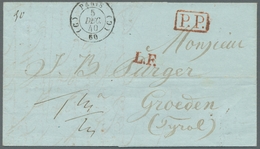 Frankreich - Vorphilatelie: 1840, Zweikreisstempel "Paris 5.DEC.40" Auf Einmal Leicht Waagrecht Gefa - 1849-1876: Periodo Clásico