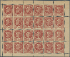 Frankreich: 1942, Marshall Petain 1,50 Fr As English Forgery In 24er Sheet, Without Gum, As Issued. - Oblitérés