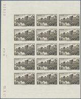 Frankreich: 1941, Definitive Issue 20fr. ‚Fortress Of Aigues-Mortes‘ IMPERFORATE Block Of 15 From Le - Used Stamps