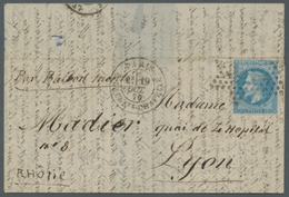 Frankreich - Ballonpost: Ballon Monté "Garibaldi", Entire Letter With 20c Lauré Tied By Star Cancel - 1960-.... Cartas & Documentos