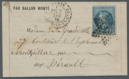 Frankreich - Ballonpost: Ballon Monté "Ferdinand Flocon", Entire Letter With Lauré 20c Tied By Star - 1960-.... Cartas & Documentos