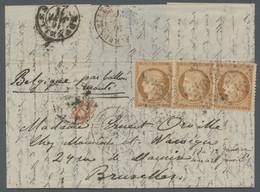 Frankreich - Ballonpost: Ballon Monté "Vaucanson", Entire Letter With Céres 10c. X3 Tied By Star Can - 1960-.... Covers & Documents