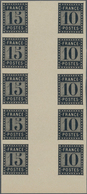 Frankreich - Besonderheiten: 1903, ESSAY DE L'IMPRIMERIE NATIONALE Imperf. 10c. Black And 15c. Black - Otros & Sin Clasificación