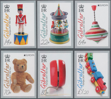 Gibraltar: 2015. Complete Set (6 Values) "Europe: Historical Toys" In IMPERFORATE Single Stamps Show - Gibilterra