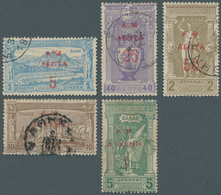 Griechenland: 1900, Overprint Issue 5 L. On 1 Dr. - 2 Dr. On 10 Dr., Used, Fine, 1 Dr. On 5 Dr. Sign - Lettres & Documents