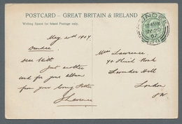 Großbritannien: 1907-1948, Small Lot Of Three Interesting Card/covers From The United Kingdom: 1907 - Other & Unclassified