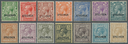 Großbritannien: 1912/1913, KGV Simple Cypher, "Specimen" Overprints Type 26, ½d., 1d., 1½d., 2d., 2½ - Autres & Non Classés