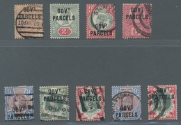 Großbritannien - Dienstmarken: 1883 - 1902; "Govt. Parcels" -- Zusammenstellung Von Neun Besseren We - Officials