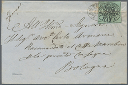 Italien - Altitalienische Staaten: Kirchenstaat: 1852, 1 Greyish-green Bajocco On A Letter Sent Dire - Papal States