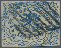 Italien - Altitalienische Staaten: Kirchenstaat: 1864. 50 Baj. Blue, Defective Print (azzuro Oltrema - Kirchenstaaten