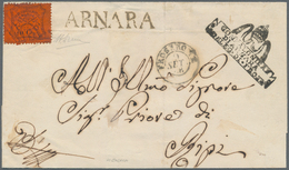 Italien - Altitalienische Staaten: Kirchenstaat: 1862. Rare L1 ARNARA (Sassone R1, 15.000 €), On Cov - Papal States