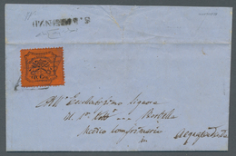Italien - Altitalienische Staaten: Kirchenstaat: 1868, 10 Cent. Vermiglio Arancio, 10c. Red Orange O - Papal States