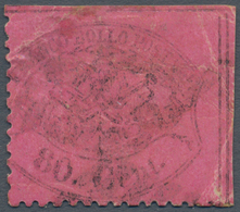 Italien - Altitalienische Staaten: Kirchenstaat: 1870, 80 Cents Black On Carmin Rose, Cancelled With - Papal States