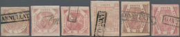 Italien - Altitalienische Staaten: Neapel: 1858, Assembling Of Six Used Stamps Including Sass.#2, 5- - Napoli