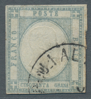 Italien - Altitalienische Staaten: Neapel: 1861, 50 Grana Grigio Perla, 50gr. Pearl Grey Fine Used, - Naples