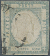 Italien - Altitalienische Staaten: Neapel: 1861, Italy - Province Of Naples: 50 Gr Pearl Grey, Three - Nápoles