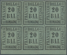 Italien - Altitalienische Staaten: Romagna: 1859, Numerals 20 Baj. In A Block Of Six With MINT NEVER - Romagne