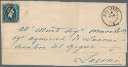 Italien - Altitalienische Staaten: Sardinien: 1851, 20 C Blue Single Franking Tied By Dot Cancel And - Sardinien