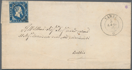 Italien - Altitalienische Staaten: Sardinien: 1851, 20c. Blue, Fresh Colour, Cut Into To Full Margin - Sardinien