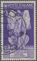 Italien: 1938, 15 C. "Augusto Violetto" Anstatt Sepia, Der Legendäre FARBFEHLDRUCK, Das Einzig Bekan - Mint/hinged