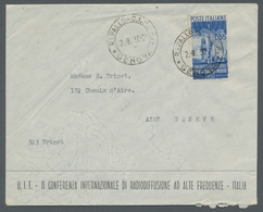 Italien: 1950, 55 Lire Radiodiffusione On Single Franking To Switzerland (Sassone No. 624, Value 750 - Ungebraucht